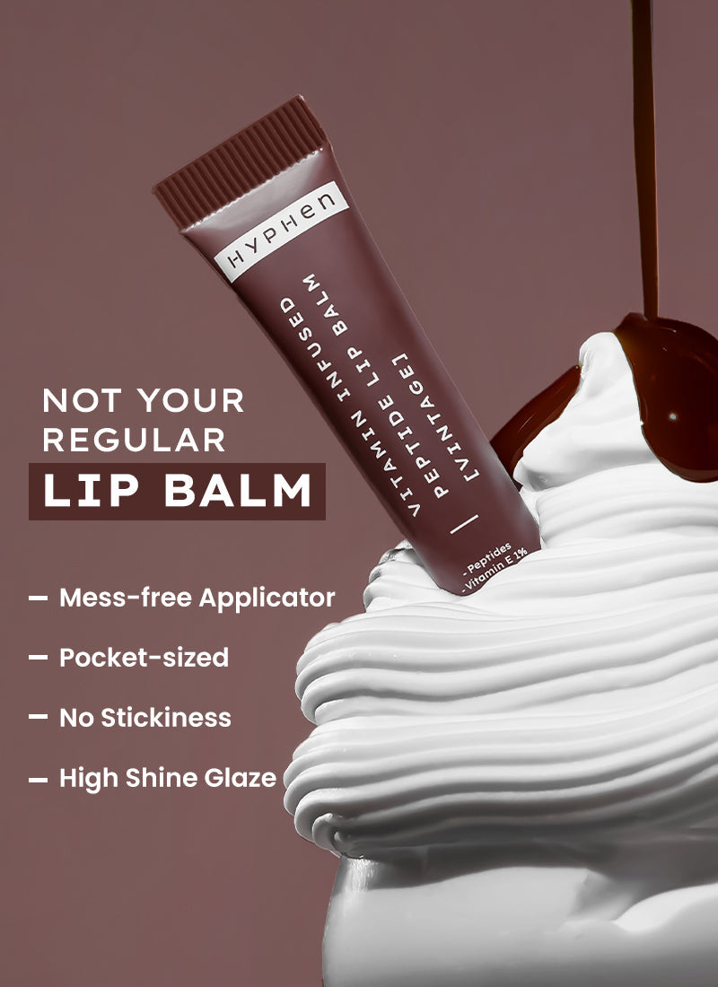 Hyphen Vip vintage lip balm with 1% vit e, 2% squalane & peptides - 10g