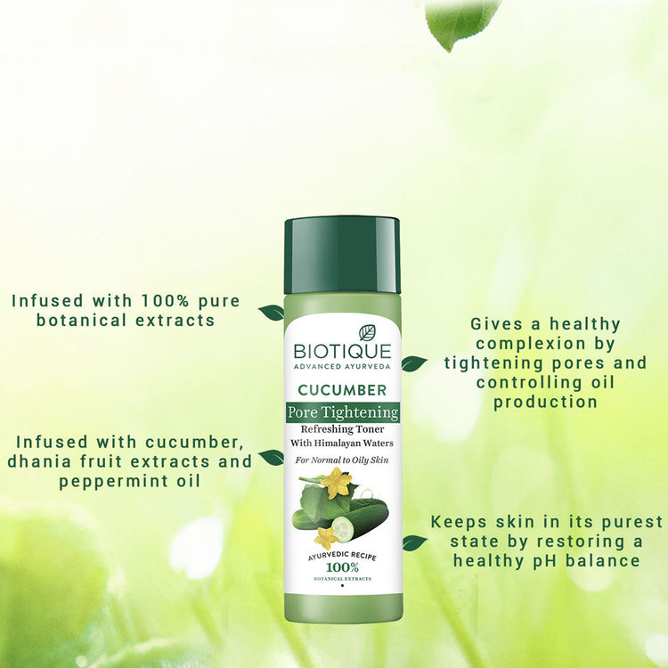 Biotique Bio Cucumber Pore Tightening Toner With Himalayan Waters (120ml)