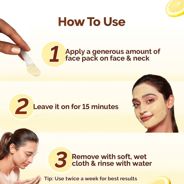Mamaearth Vitamin C Daily Glow Face Pack with Vitamin C & Turmeric for Illuminating Skin - 200 g