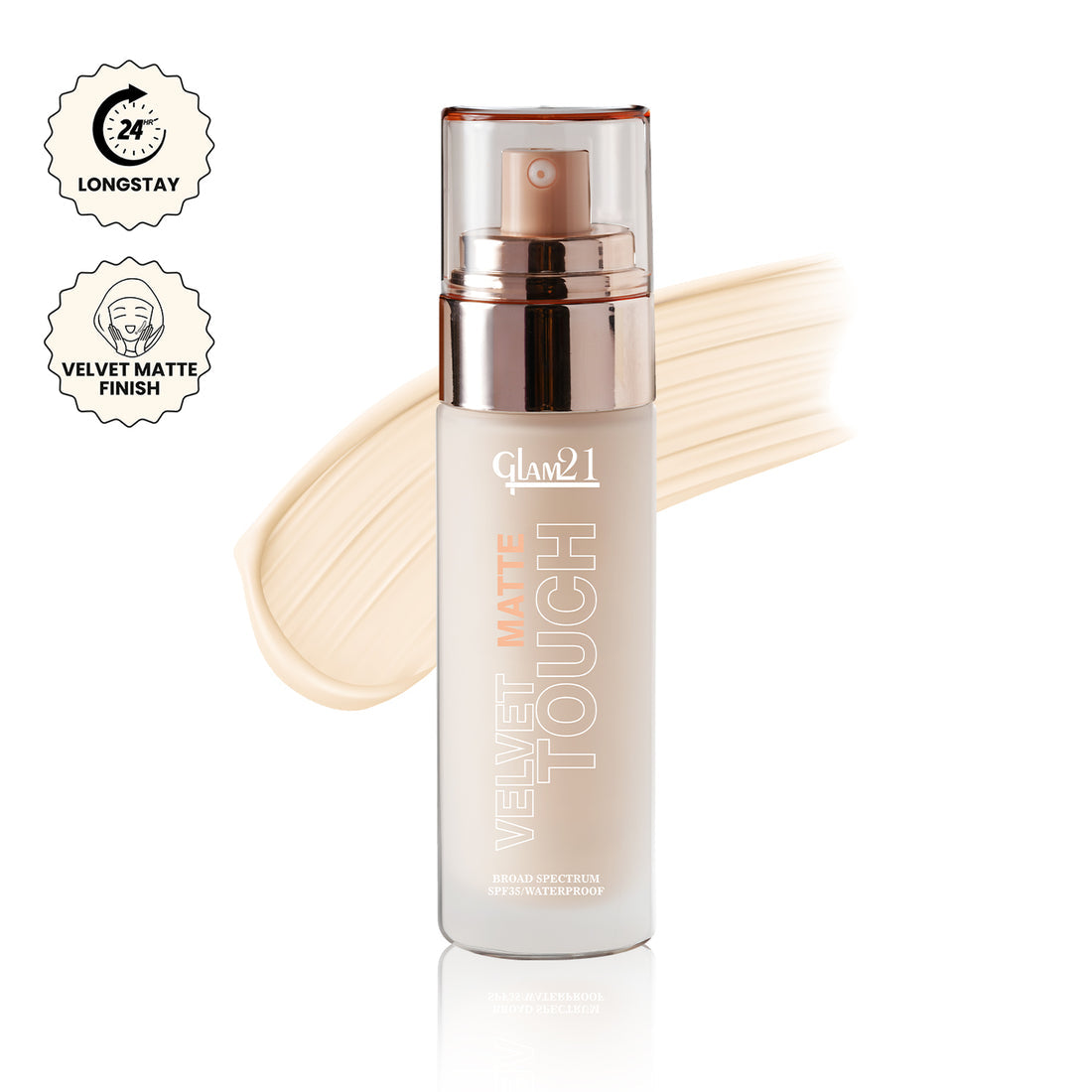 Glam21 Velvet Touch High Coverage Foundation (01Light Natural)
