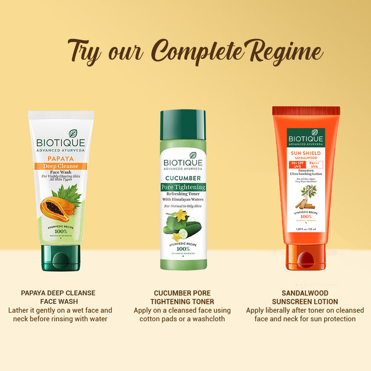 Biotique Bio Sun Shield Sandalwood Ultra Protective Face Lotion SPF 50+ Sunscreen(190ml)