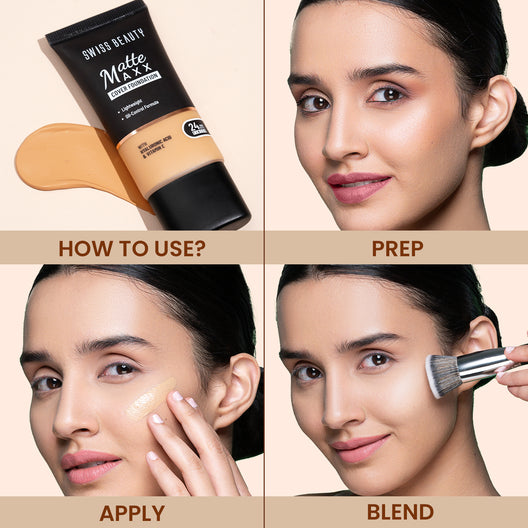 Swiss Beauty Matte Maxx Cover Foundation (04 Medium Warm)