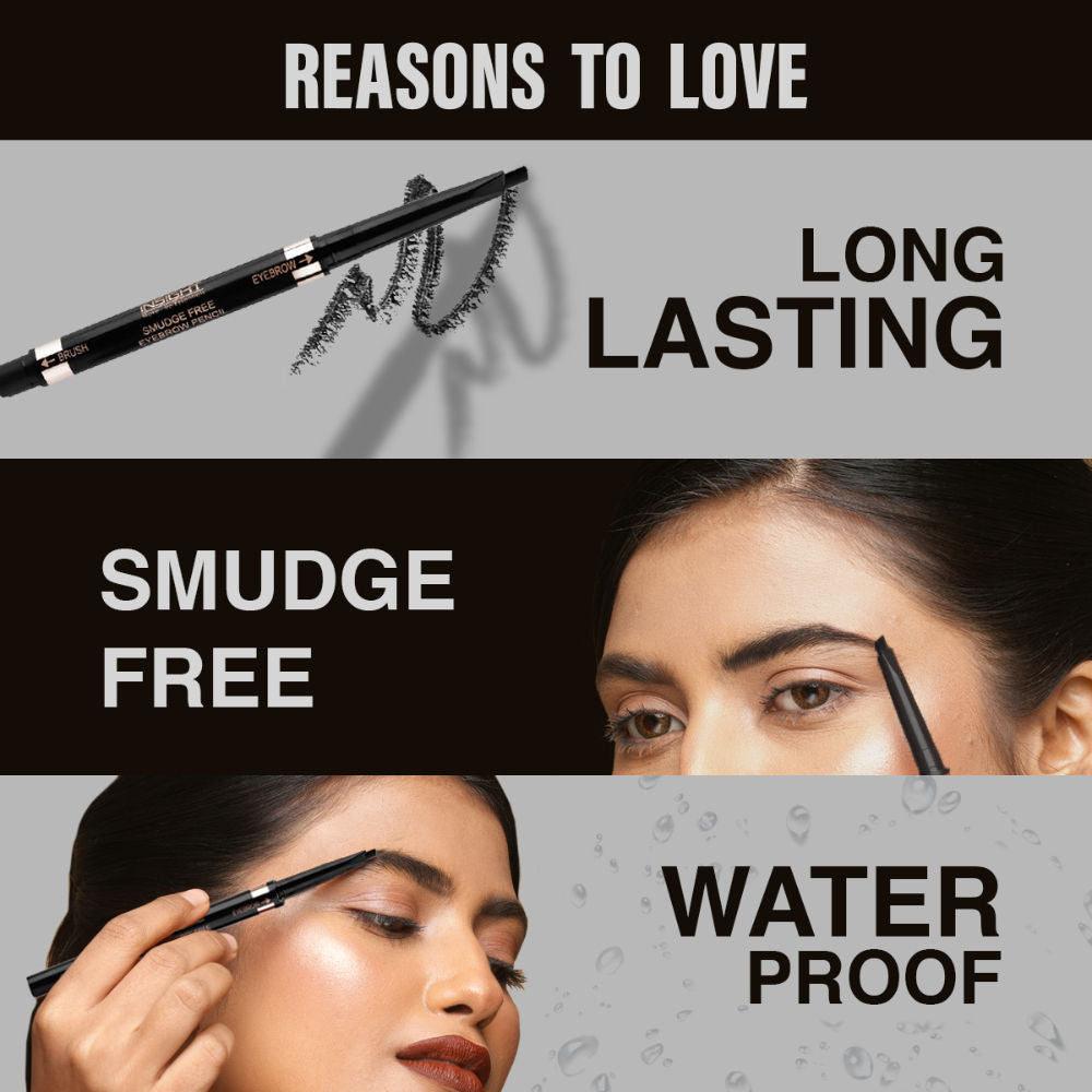 Insight cosmetics Smudge Free Eyebrow Pencil  (Black)