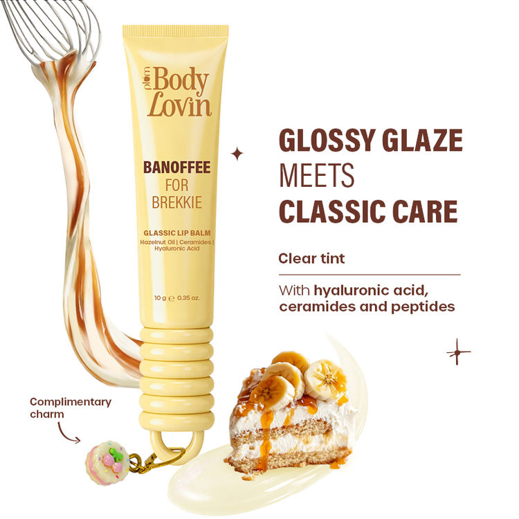 Plum BodyLovin' Banoffee For Brekkie Glassic Lip Balm - Clear Gloss
(10g)