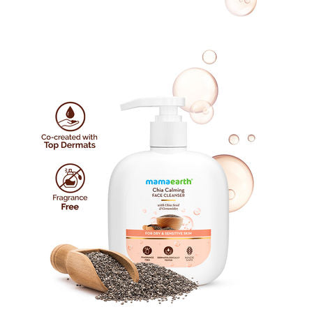 MamaearthChia Seed and Ceramides Oil-Free Face Wash for a Hydrated Glow (180ml)