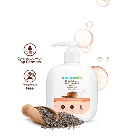 MamaearthChia Seed and Ceramides Oil-Free Face Wash for a Hydrated Glow (180ml)