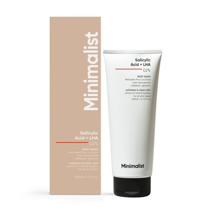 Minimalist Salicylic Acid & LHA 2% Body Wash With Niacinamide
(200ml)