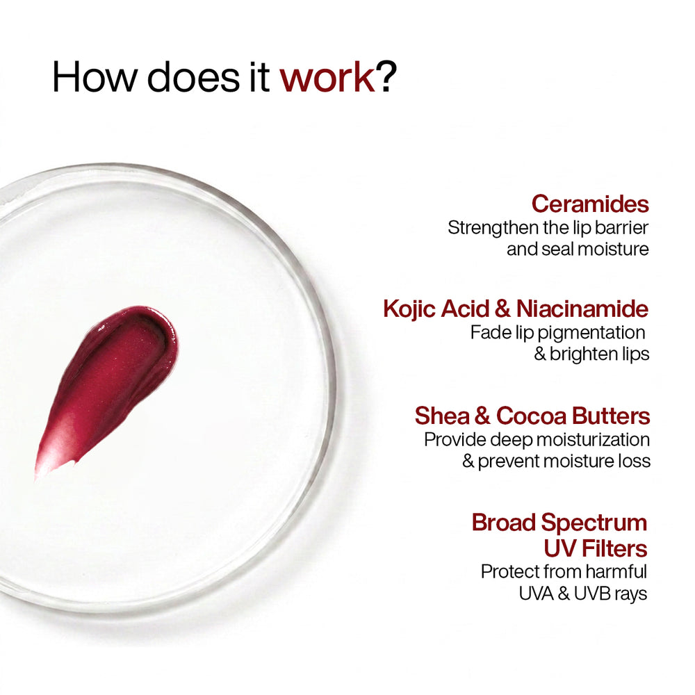 Wishcare Ceramide Lip Balm with SPF 50 PA++++ Blush Red