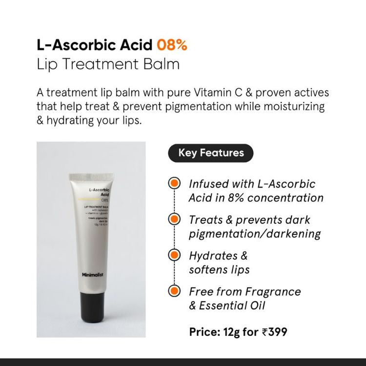 Minimalist 8% L-Ascorbic Acid Lip Treatment Balm
(12 g)