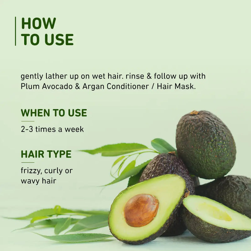 Plum Avocado & Argan Frizz Control Shampoo (250ml)