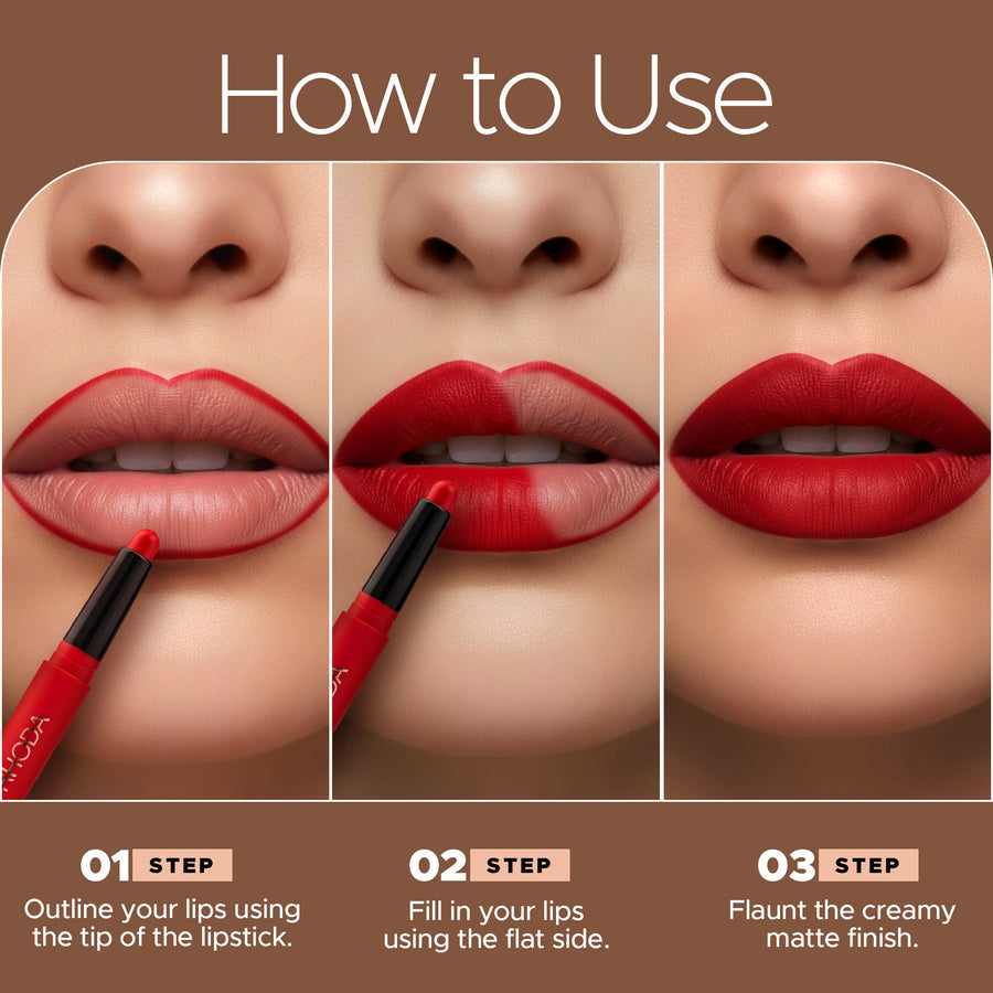 Hilary Rhoda Maxx Stay Non Transfer Lipstick (08 Cafe Mocha)
