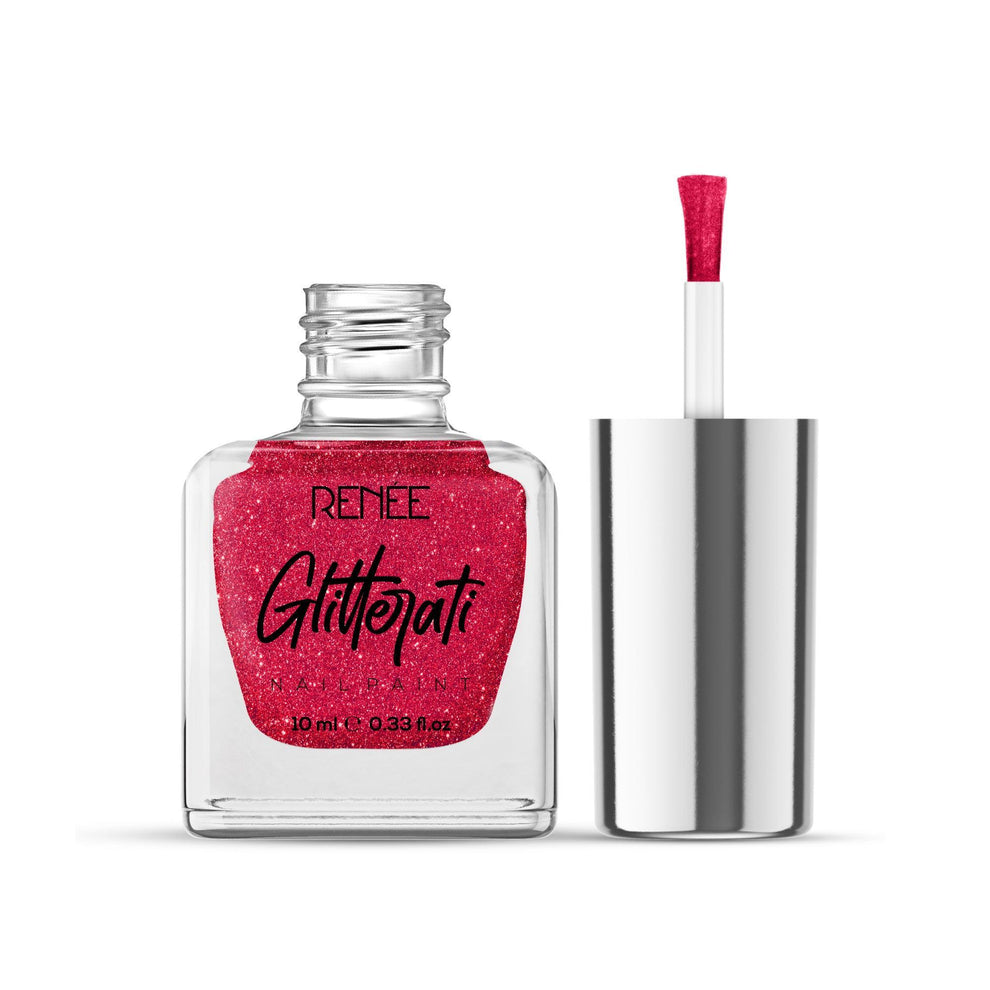 RENEE Glitterati Nail Paint (13  Ruby Shine)