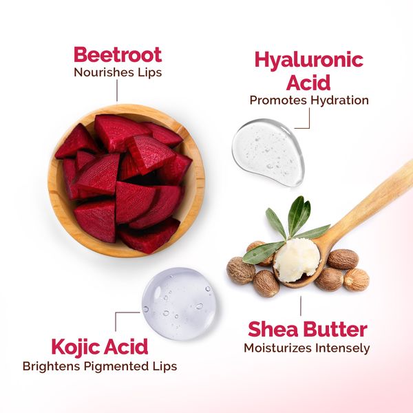 Mamaearth Beetroot Moisture Therapy Lip Balm with Beetroot & Hyaluronic Acid for Dry & Chapped Lips- 15 g