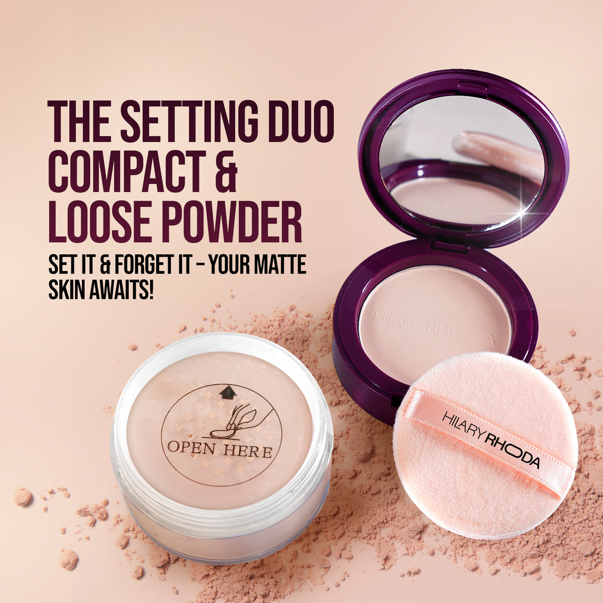 Hilary Rhoda The Setting Duo Compact & Loose Powder (Ivory 01)