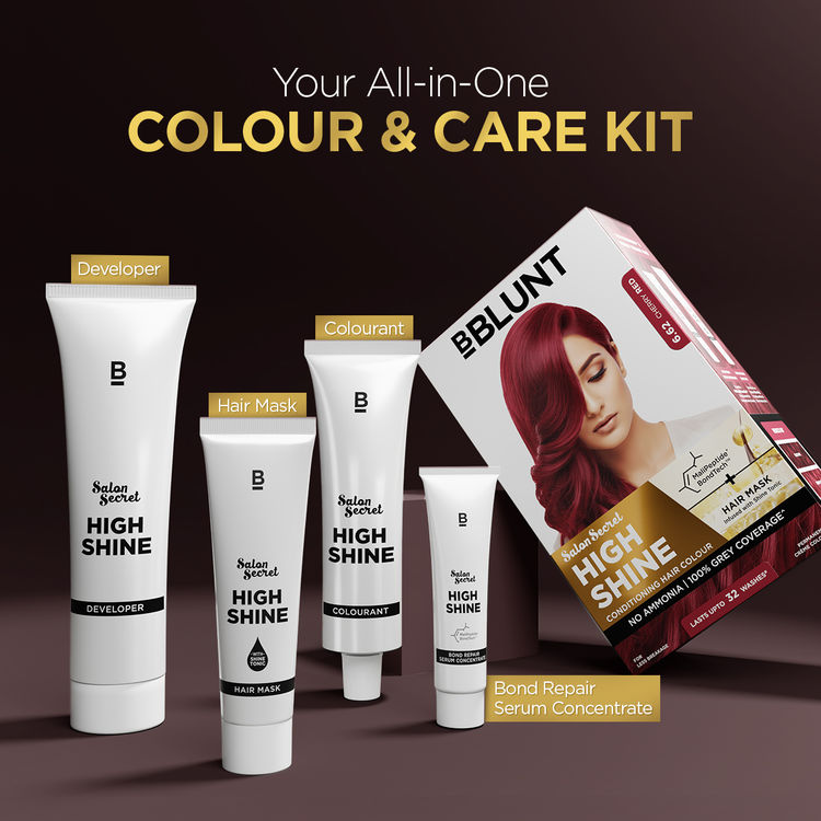 BBlunt Salon Secret High Shine Hair Colour - Cherry Red 6.62
(130g)