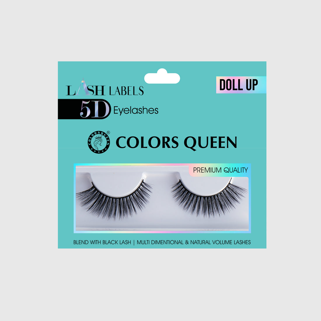 Colors Queen Lash Label 5D Natural Hair Eyelashes | 1 Pair /Doll Up