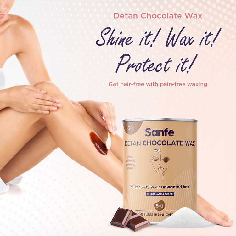 Sanfe Detan Chocolate Wax for Smooth Hair Removal with Chocolate Extracts
(600g)