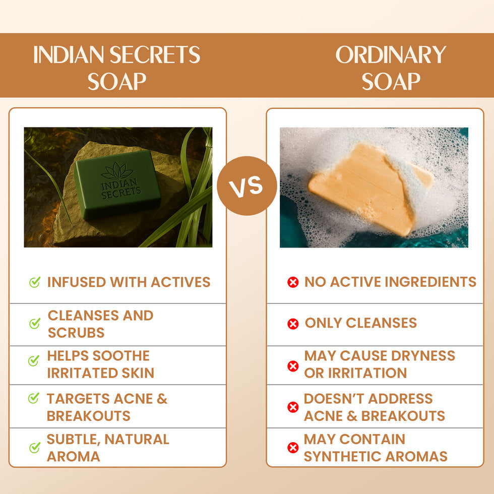 Indian Secrets Scrub Soap Salicylic Acid & Neem Pack of 3