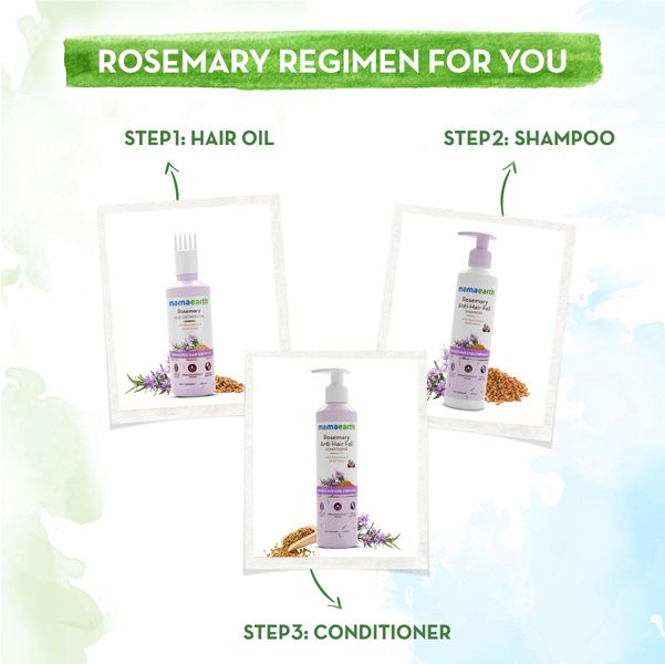 Mamaearth Rosemary Anti-Hair Fall Shampoo with Rosemary & Methi Dana for Reducing Hair Loss & Breakage - 250 ml