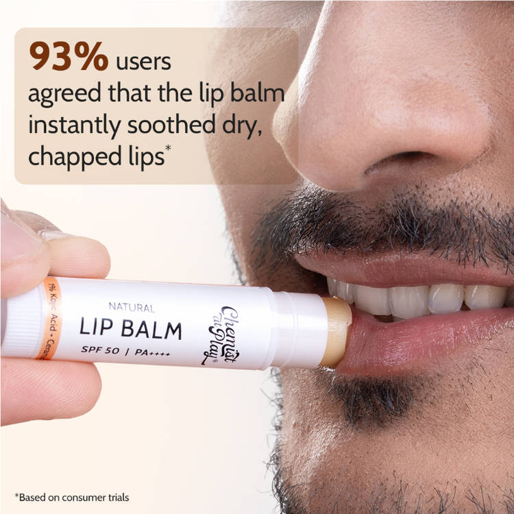 Chemist at Play on Natural Lip Balm SPF 50 Brightens & Repairs Chapped Lips 24HR Moisture (4.5g)