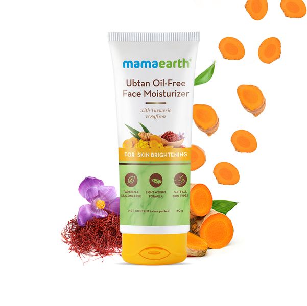 Mamaearth Ubtan Oil-Free Face Moisturizer for Skin Brightening - 80 g