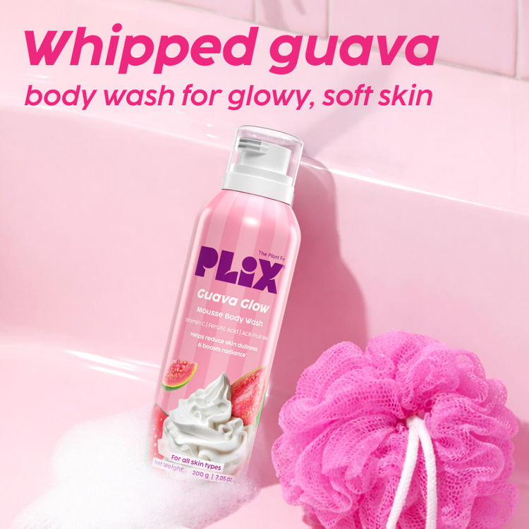 Plix Guava Mousse Body Wash For Glowy & Hydrated Skin
(200g)