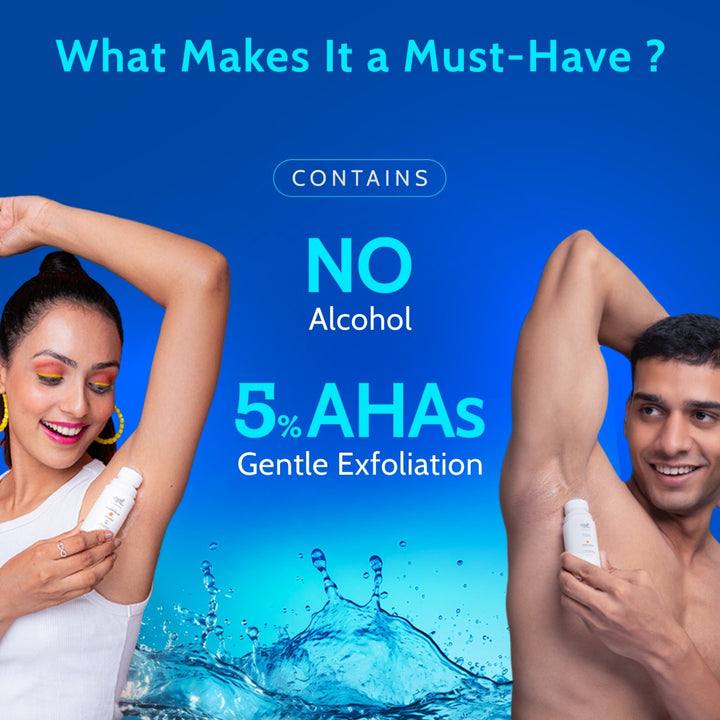 Chemist at Play 5% AHA Underarm Roll On for Odour Control & Pigmentation (Aqua) - 40 ml