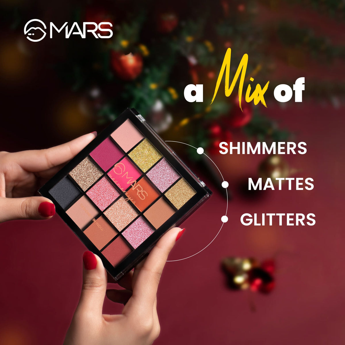Mars 16 Color Eyeshadow Palette- Mesmereyes (01)