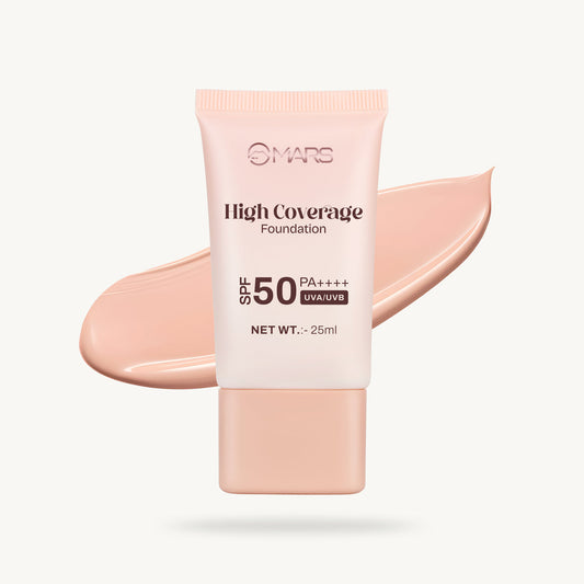Mars High Coverage Foundation in a Tube | SPF 50PA++++ UVA/UVB (01 ivory glow)