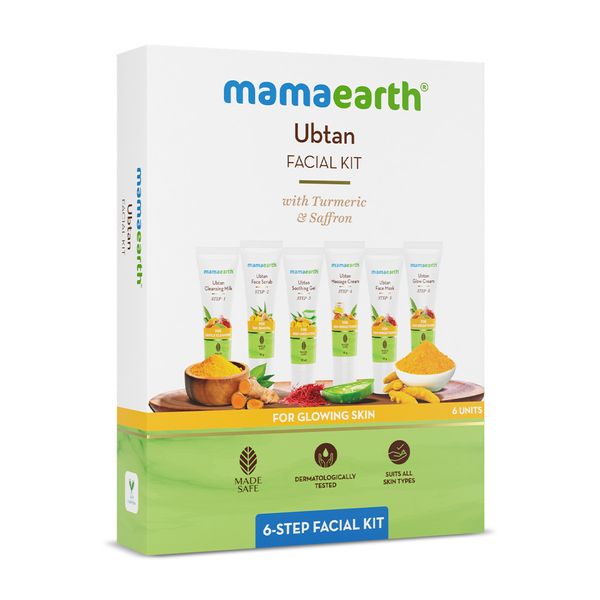 Mamaearth Ubtan Facial Kit with Turmeric & Saffron for Glowing Skin - 60 g