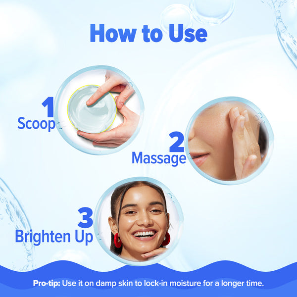 Aqualogica Bright+ Hydra Gel Moisturizer with Blueberry & Kojic Acid - 200 g