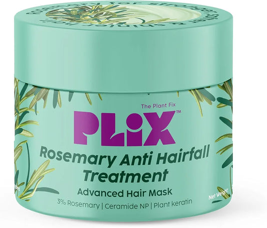 PLIX - THE PLANT FIX Rosemary Anti-Hair Fall Treatment Advanced Hair Mask With 3% Rosemary Extract, Ceramides & Plant Keratin | Hair Mask For Dry And Frizzy Hair| 200 Gram