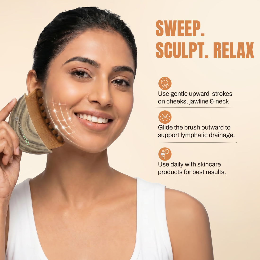 Colors Queen Lymphatic Contour Face Brush