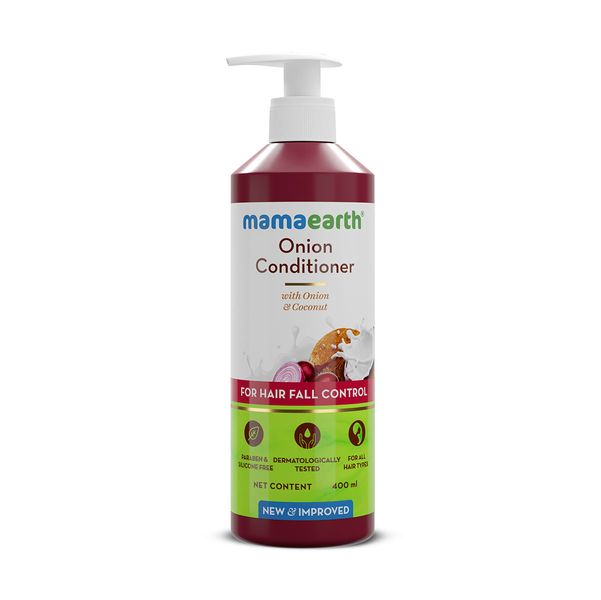 Mamaearth Onion Conditioner for Hair Growth and Hair Fall Control with Onion and Coconut, 400ml