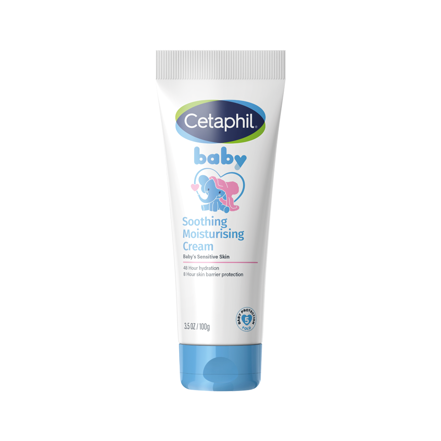 Cetaphil Baby Soothing Moisturising Cream 100 g for Newborns & Babies | 48H Hydration & 8H Skin Barrier Protection (100g)