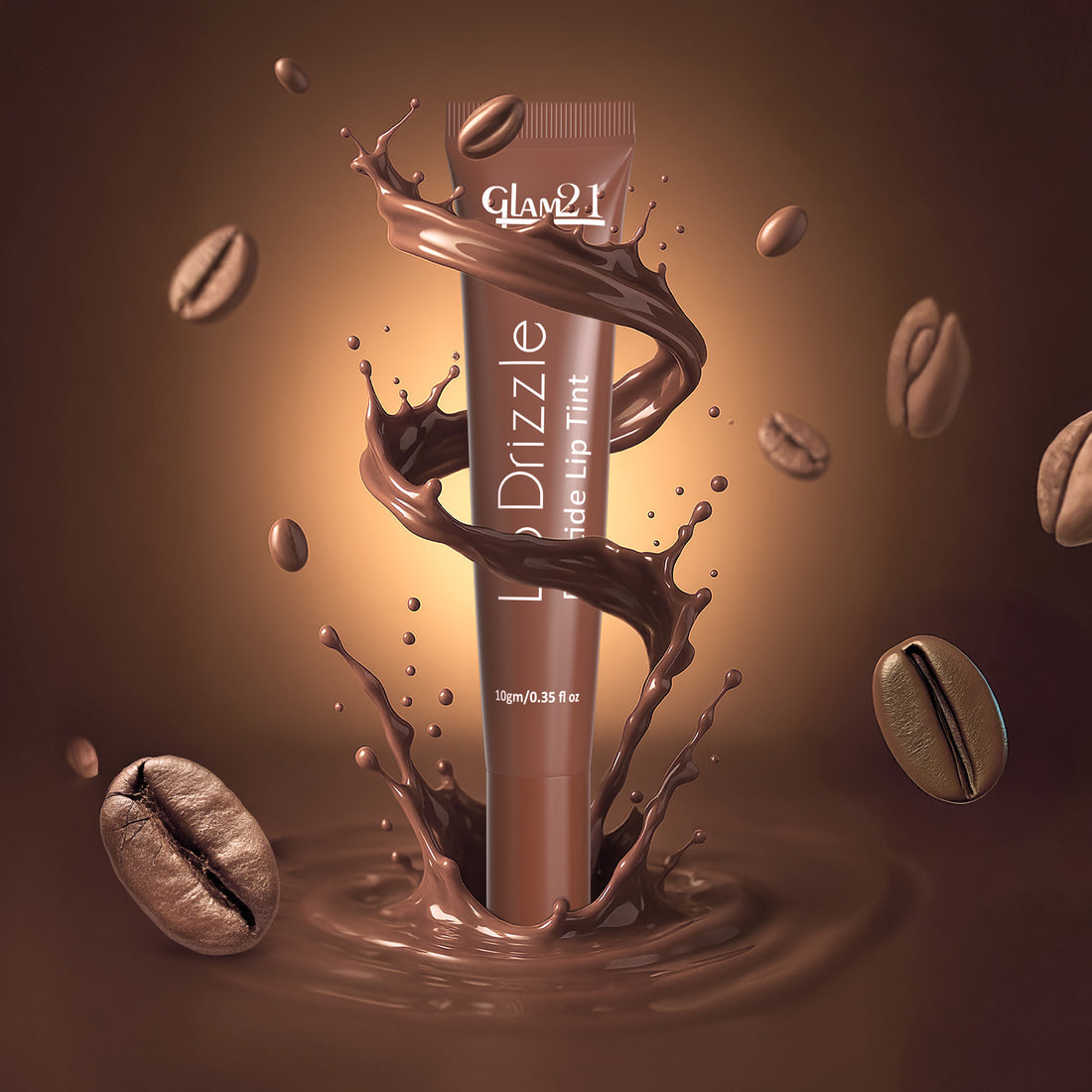 Glam21 Lip Drizzle Peptide Lip Tint (02 Espresso Fudge)