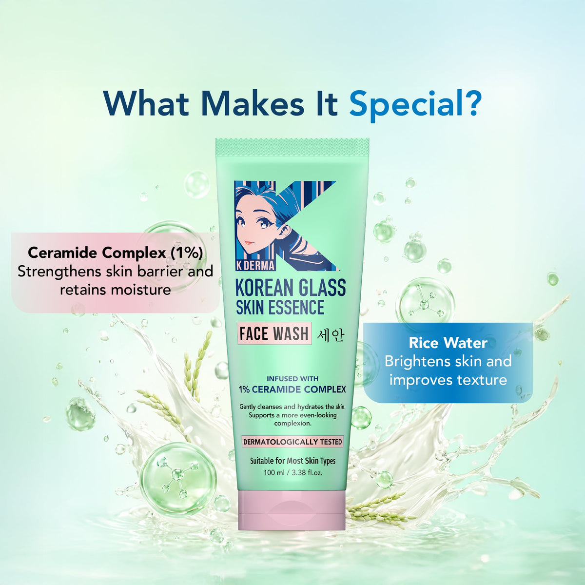 Dr Rashel Korean Glass Skin Essence Face Wash / 100ml