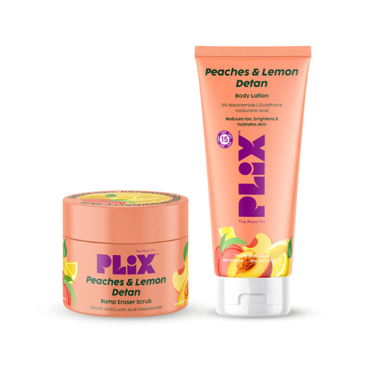 Plix Peaches & Lemon Detan Bump Eraser Scrub & Body Lotion
(400ml)