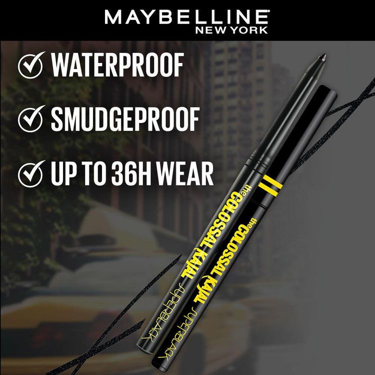 Maybelline Colossal Kajal Super Black, 2X Darker & 2X Colossal  Matte Finish Kajal