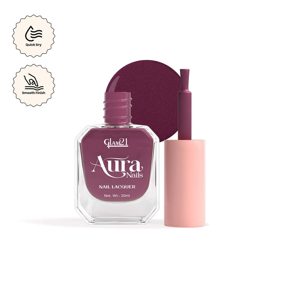 Glam21 Aura - Nail Lacquer (58Pink Star)