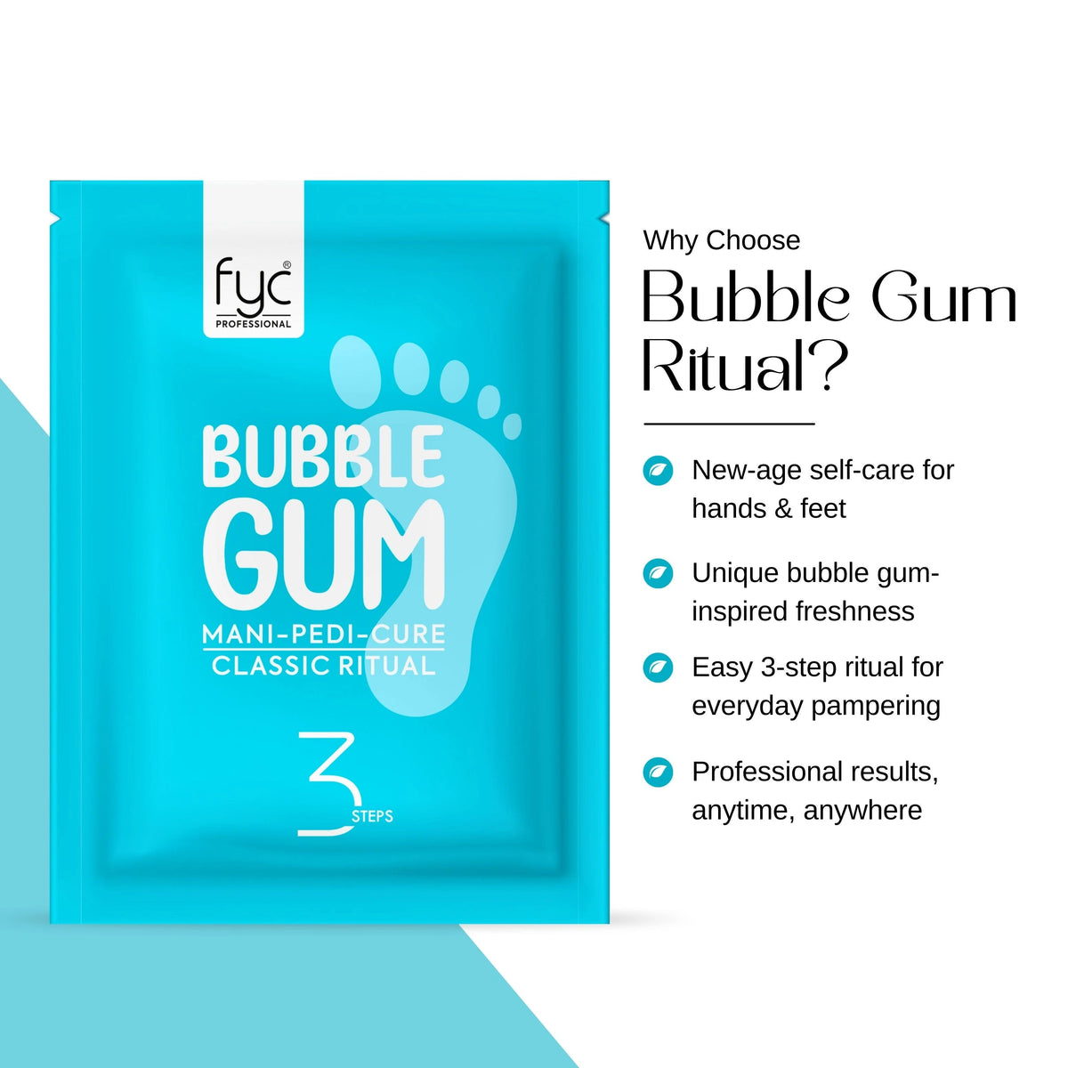 Fyc Professional Bubble Gum Mani-Pedi Kit 3-Step