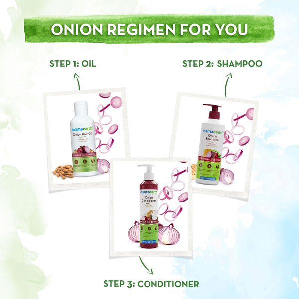 Mamaearth Onion Shampoo with Onion & Plant Keratin for Hair Fall Control - 400ml
