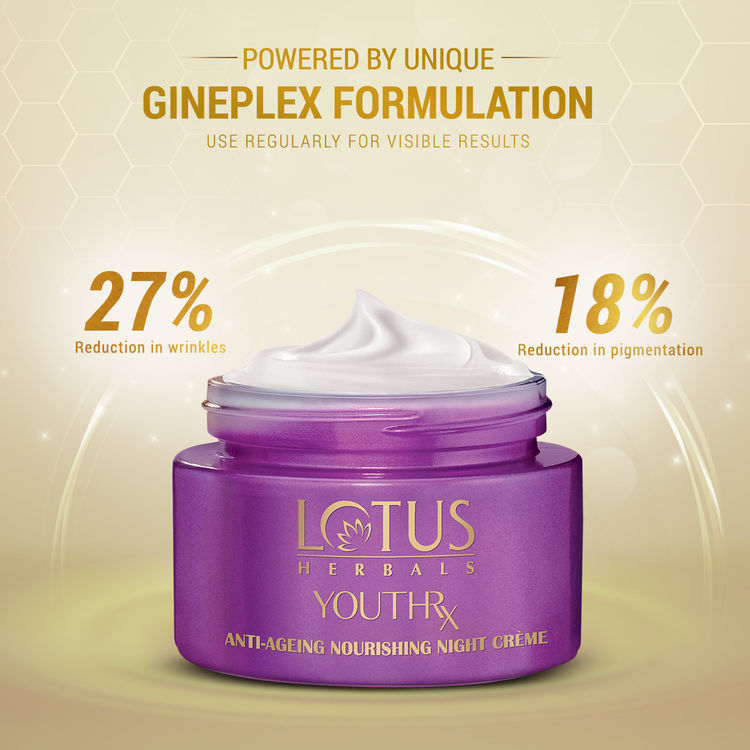 Lotus Herbals YouthRx Anti-Ageing Nourishing Night Face Cream,Reduces Fine Lines For All Skin Types (50gm)