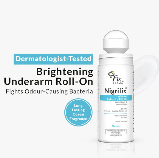 Fixderma Nigrifix Underarm Lightening Roll On | 6% AHA to Reduce Underarm Pigmentation in 2 Weeks (original)