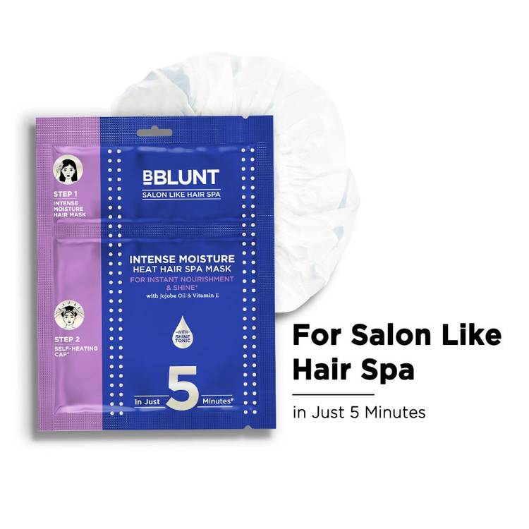 BBlunt Intense Moisture Heat Hair Spa Mask With Jojoba Oil & Vitamin E For Smooth & Shiny Hair (70 g)