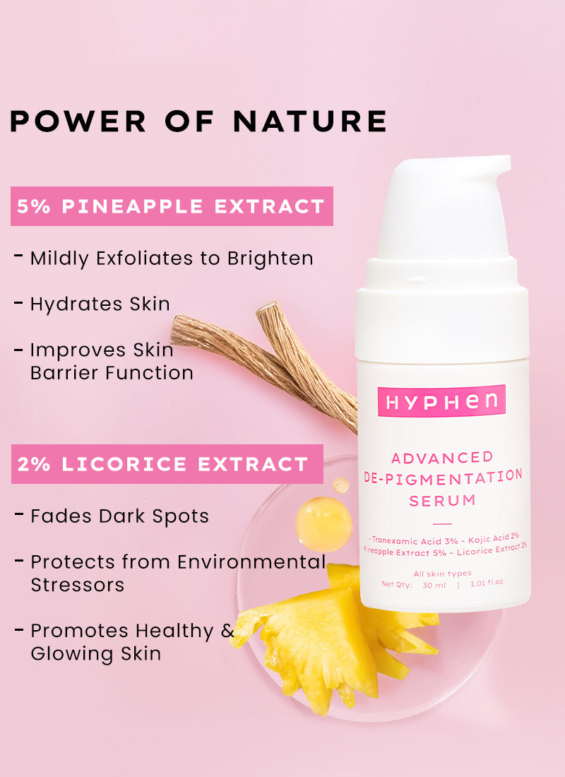 Hyphen Advanced glow serum with 3% tranexamic acid & 2% kojic acid - 30 ml