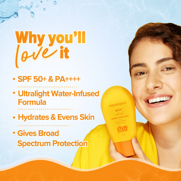 Aqualogica Glow+ Infused Water Sunscreen with Papaya & Vitamin C