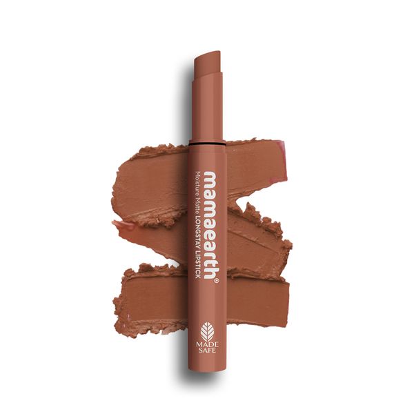 Mamaearth Moisture Matte Longstay Lipstick with Avocado Oil & Vitamin E (Cinnamon Nude)