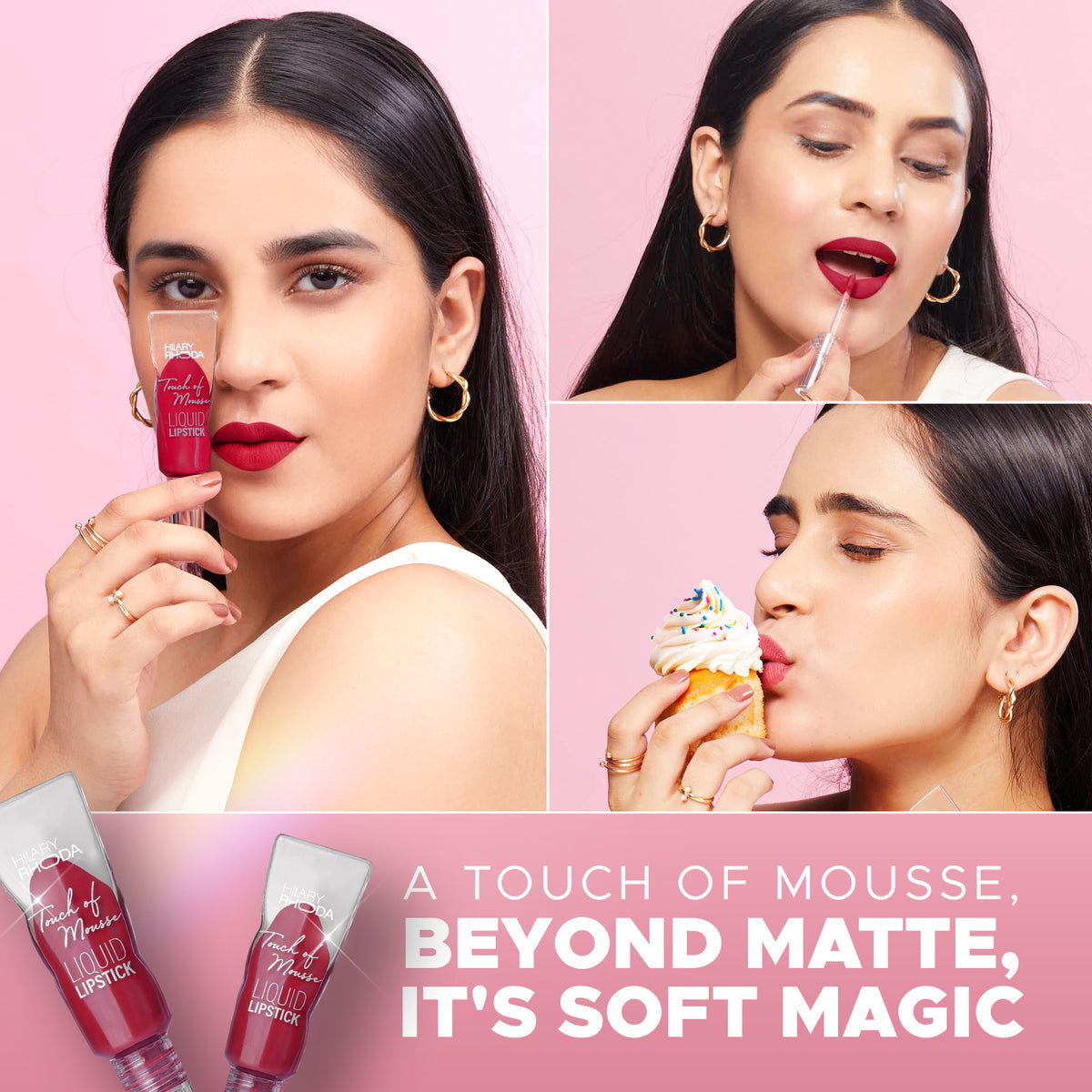 Hilary Rhoda Touch Of Mousse Lipstick (Ruby Pink 08)