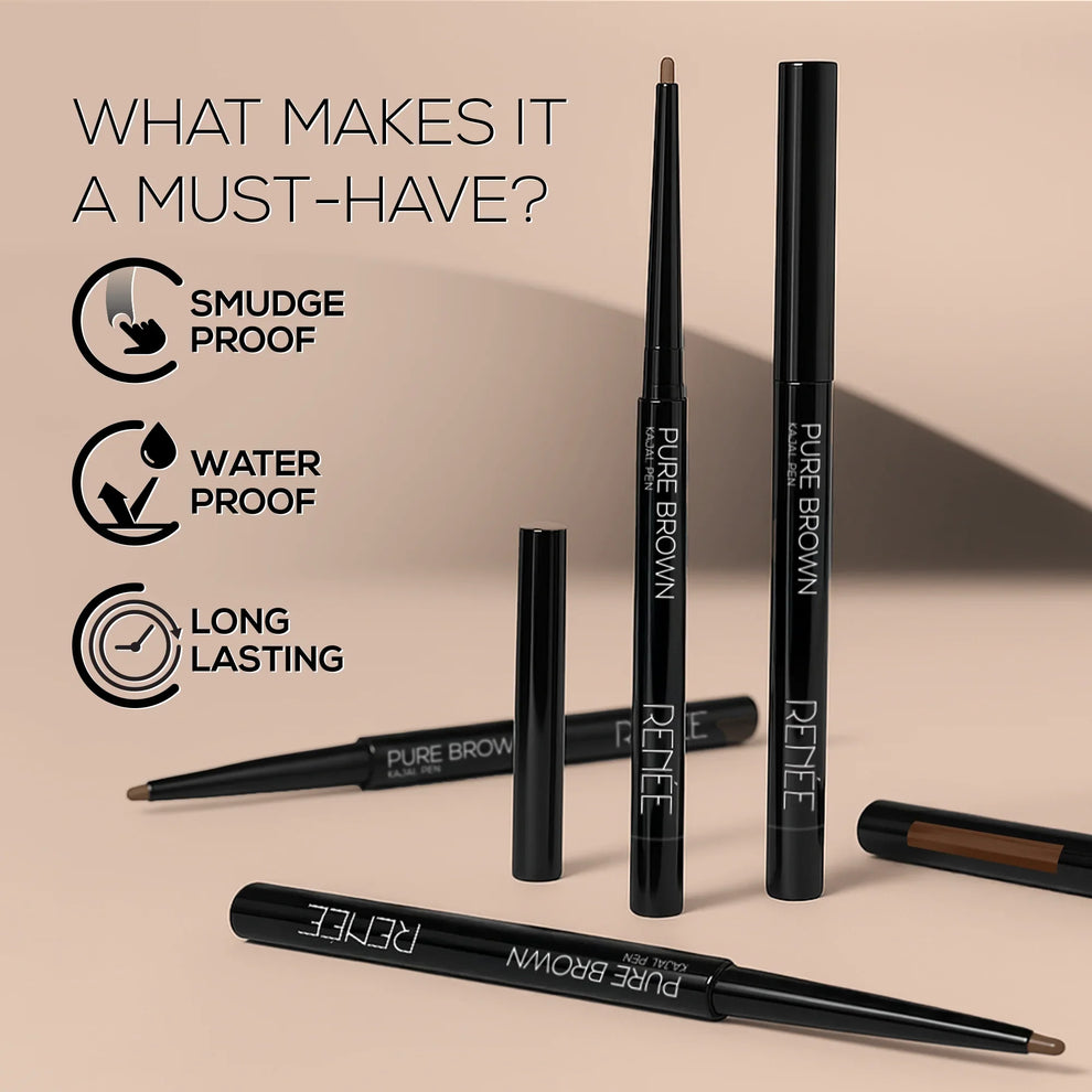 RENEE Pure Brown Kajal Pen with Sharpener